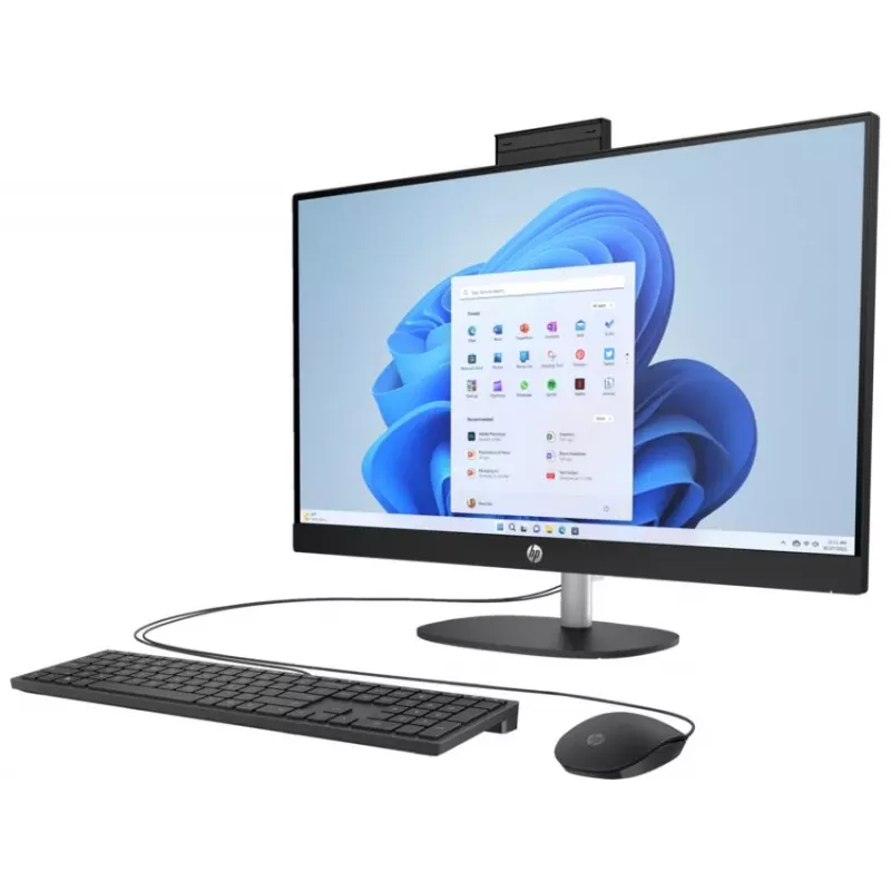 HP All-in-One 27-cr0038na, 27 inch Full HD IPS, AMD Ryzen 5, 16GB RAM, 1TB SSD, Windows 11 Home, Natural Silver (generalüberholt)