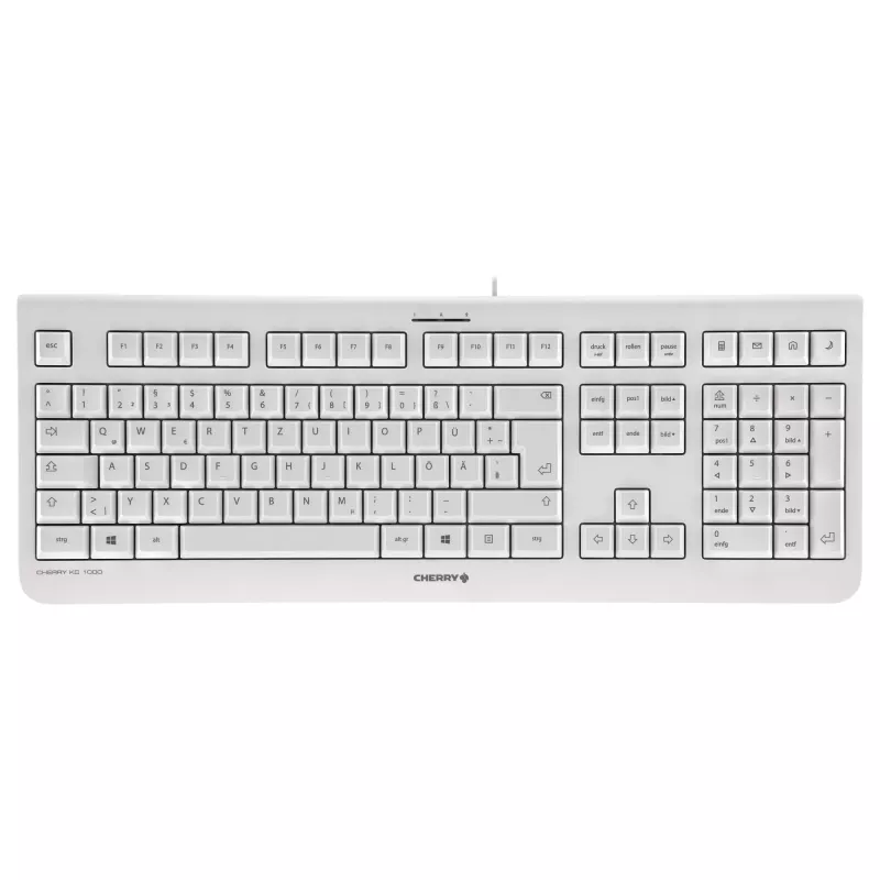 Cherry KC 1000 Tastatur - Pan Nordic - Hellgrau