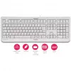 Cherry KC 1000 Tastatur - Pan Nordic - Hellgrau