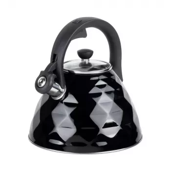 RESTO Pfeifkessel 3L Edelstahl Silber/Schwarz 90610