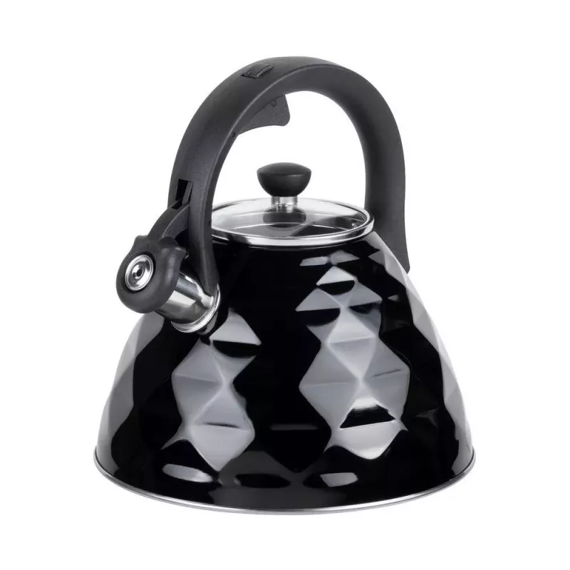 RESTO Pfeifkessel 3L Edelstahl Silber/Schwarz 90610
