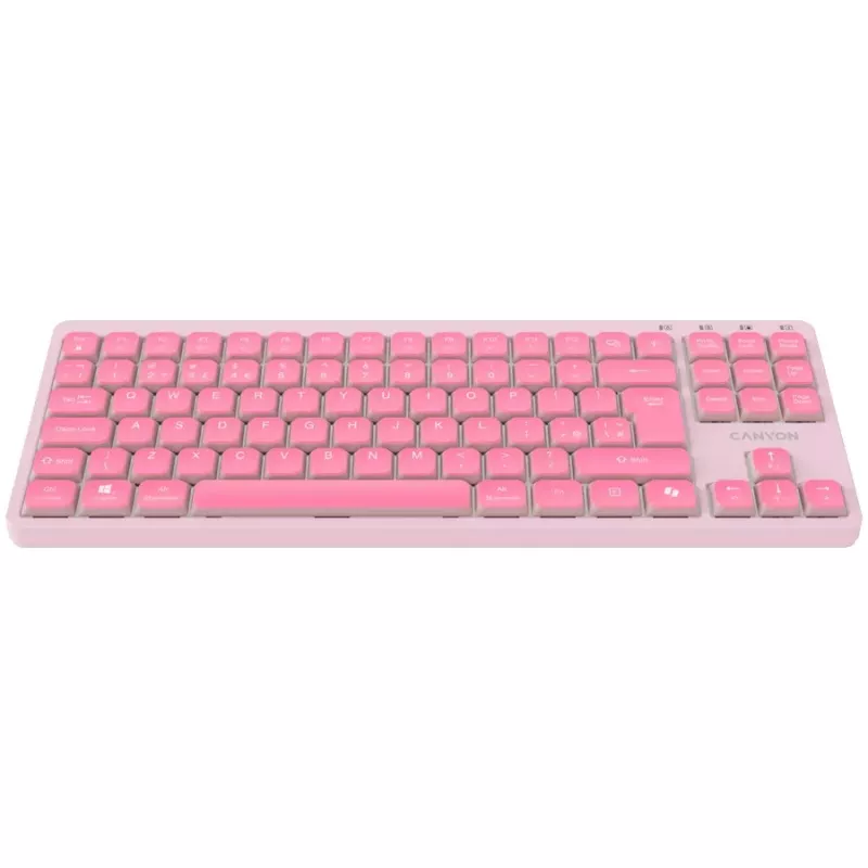 CANYON Tastatur OnType 10 Low Profile EN Kabelgebunden Pink