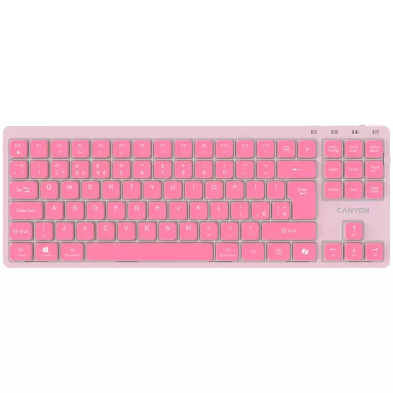 CANYON Tastatur OnType 10 Low Profile EN Kabelgebunden Pink