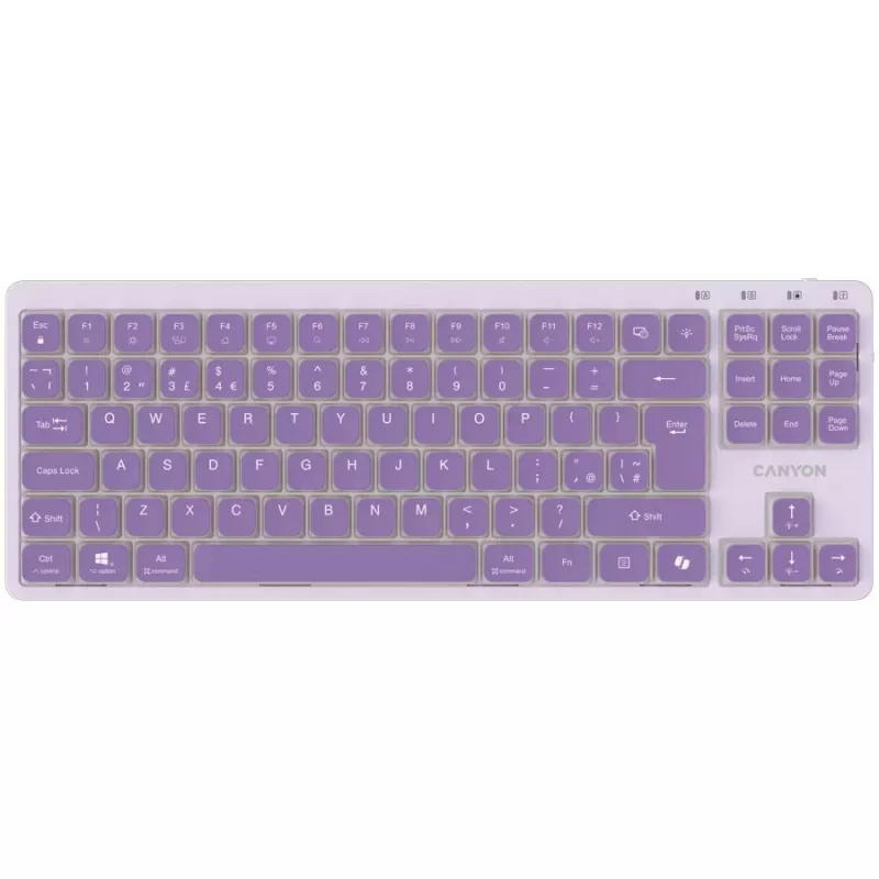 CANYON Tastatur OnType 10 Low Profile EN Kabelgebunden Violett