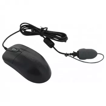 Seal Shield Silver Storm Kabelgebundene Optische Maus, 3 Tasten, USB, Schwarz, 800 DPI, IP68 Wasserdicht, Spülmaschinenfest