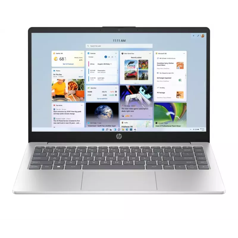 HP Laptop 14-em0021ne, AMD Ryzen 5 7520U, 8GB RAM, 256GB SSD, 14,0 inch FHD, Natural Silver, Windows 11 Home (generalüberholt)