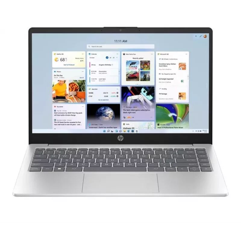 HP Laptop 14-em0021ne, AMD Ryzen 5 7520U, 8GB RAM, 256GB SSD, 14,0 inch FHD, Natural Silver, Windows 11 Home (generalüberholt)