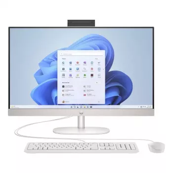 HP All-in-One 27-cr0046na Desktop-PC, 27 inch FHD IPS, Intel Core i5-1334U, 8 GB RAM, 512 GB SSD, Windows 11 Home, Weiß