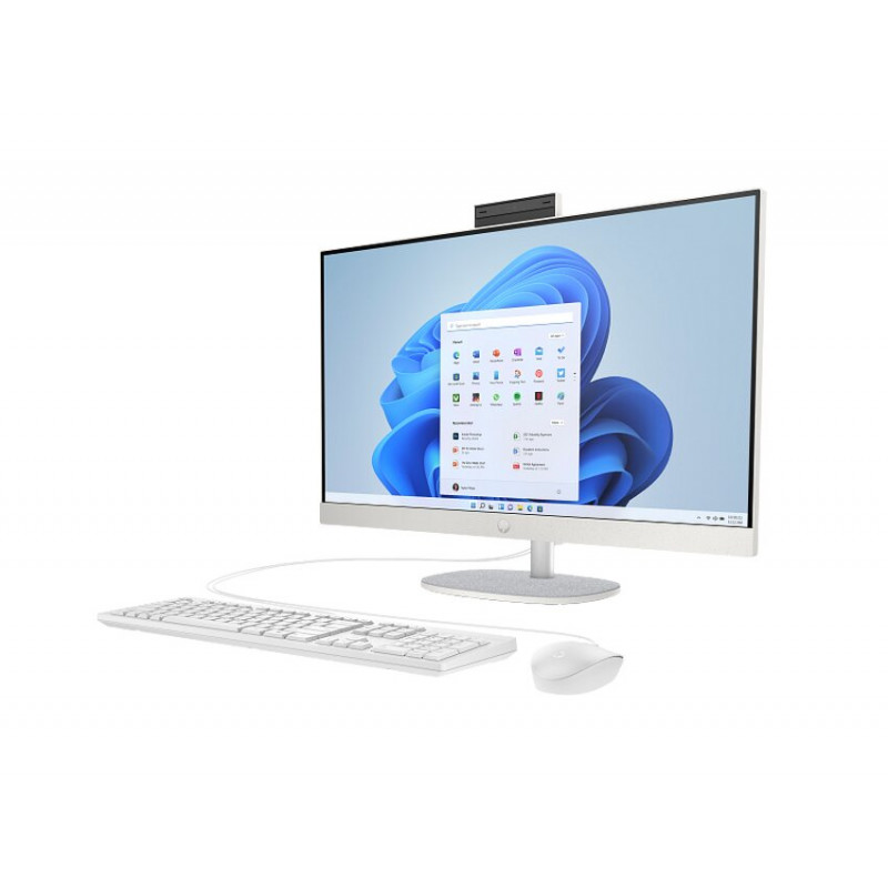 HP All-in-One 27-cr0051na, AMD Ryzen 7 7730U, 16 GB RAM, 512 GB SSD, 27 inch Full HD IPS, Windows 11 Home, Weiß