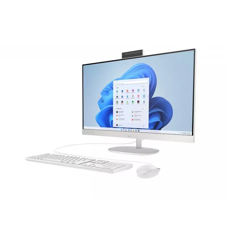 HP All-in-One 27-cr0051na, AMD Ryzen 7 7730U, 16 GB RAM, 512 GB SSD, 27 inch Full HD IPS, Windows 11 Home, Weiß (generalüberholt)