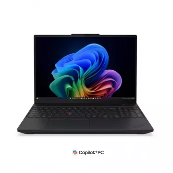 Lenovo ThinkPad T16 Gen 5 16 inch WUXGA Laptop, Intel Core Ultra 5 325U, 16GB DDR5, 512GB SSD, Intel Graphics, Windows 11 Pro, Nordische Hintergrundbeleuchtete Tastatur, Schwarz, Fingerabdruckleser, 5G aufrüstbar, 3 Jahre Garantie