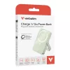 Verbatim Charge 'n' Go Magnetic Wireless Power Bank mit Stand 10000mAh USB-C PD 3.0 Grün