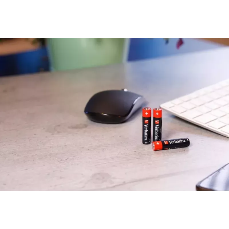 Verbatim 49500 Alkaline Batteries AAA LR03 (4 Stk./Pack)