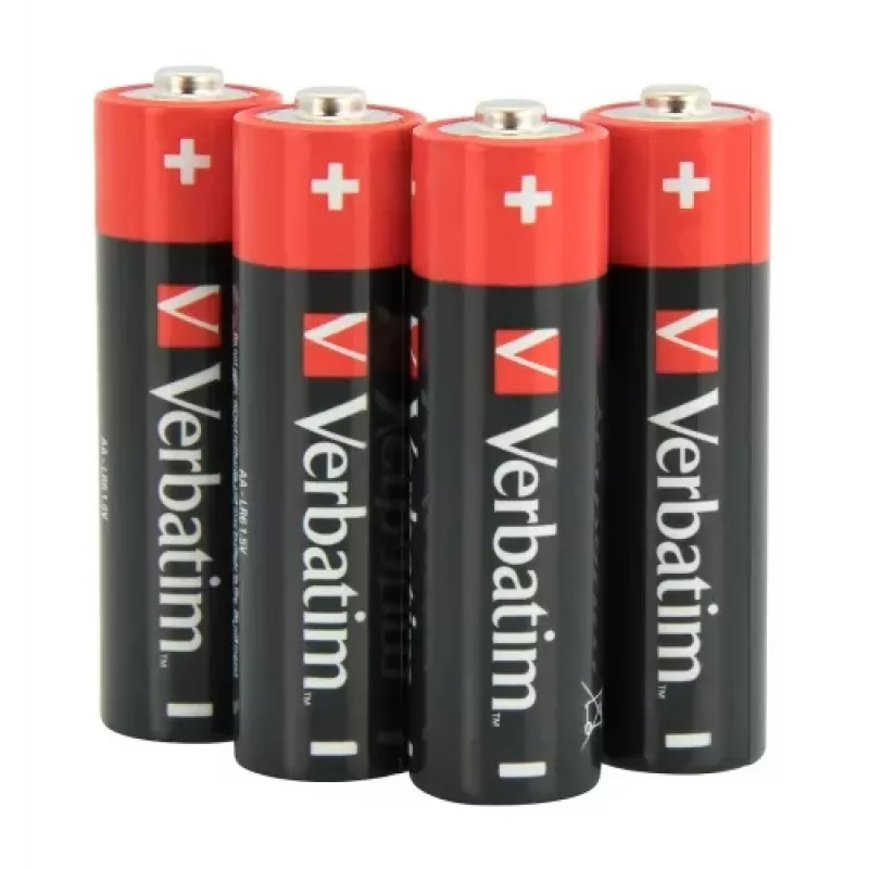 Verbatim 49501 Alkaline Batteries AA LR6 (4 Stk./Pack)