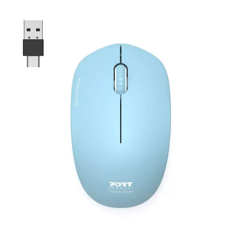 PORT CONNECT Mouse Collection II Wireless 2,4 GHz Pastellblau