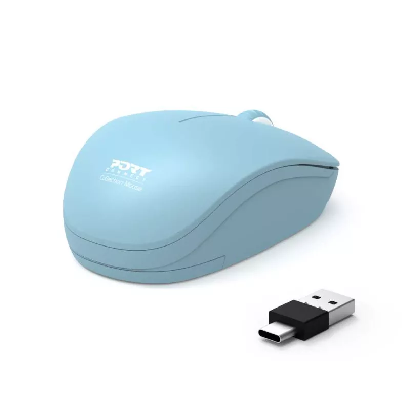 PORT CONNECT Mouse Collection II Wireless 2,4 GHz Pastellblau