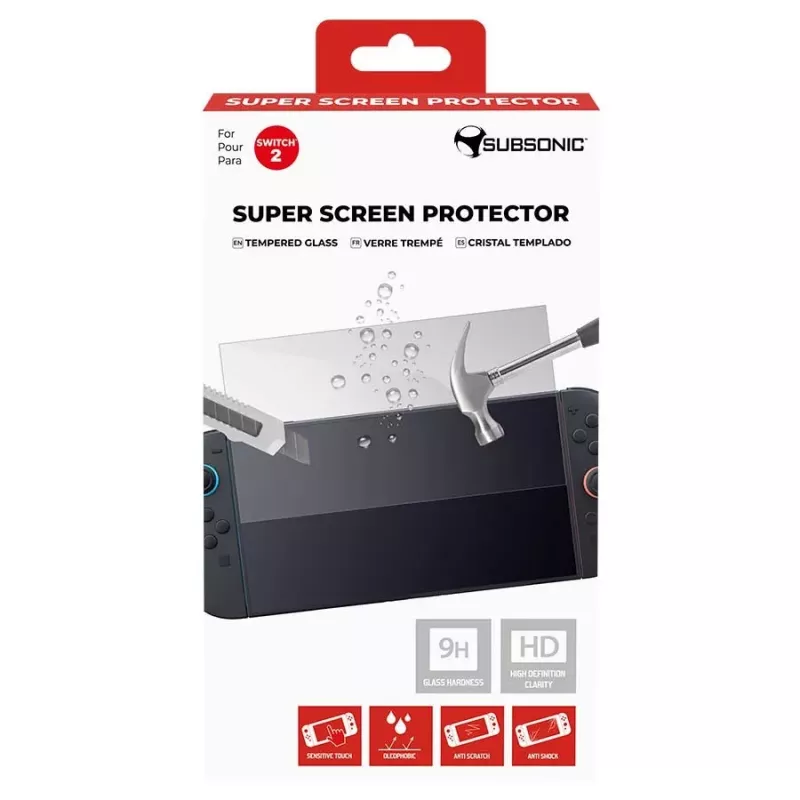 Subsonic Super Screen Protector Tempered Glass für Nintendo Switch 2