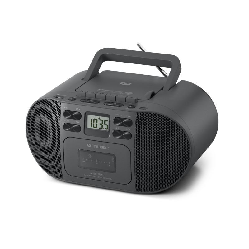 Muse M-188RDC CD-Boombox mit Bluetooth, FM-Radio, USB, Schwarz