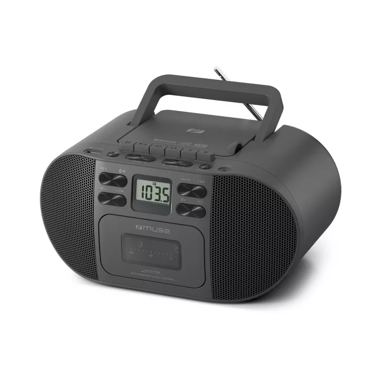 Muse M-188RDC CD-Boombox mit Bluetooth, FM-Radio, USB, Schwarz