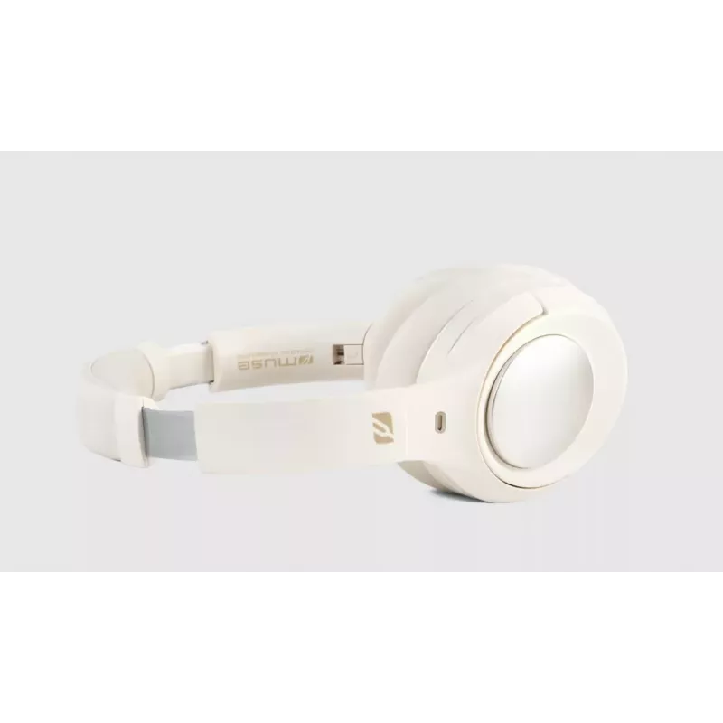 Muse M-295 ANCW Kabellose Over-Ear-Kopfhörer mit aktiver Geräuschunterdrückung, Weiß