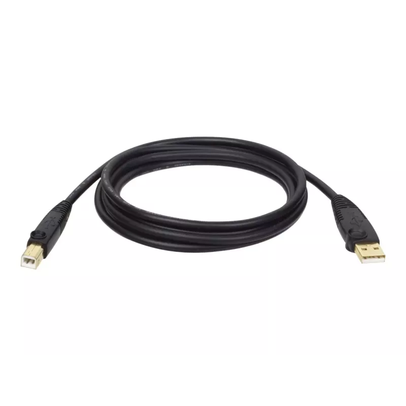 Tripp Lite U022-015 USB 2.0 Hi-Speed A/B Device Cable, Shielded, Male/Male, 15 ft (4.57 m), Black