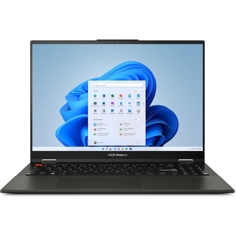 ASUS Vivobook S 16 Flip TN3604YA Laptop - AMD Ryzen 7 7730U, 16GB RAM, 512GB SSD, 16 inch WUXGA Touchscreen, Windows 11 Home, Cool Silver
