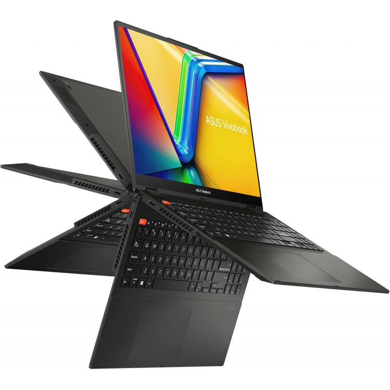 ASUS Vivobook S 16 Flip TN3604YA Laptop - AMD Ryzen 7 7730U, 16GB RAM, 512GB SSD, 16 inch WUXGA Touchscreen, Windows 11 Home, Cool Silver