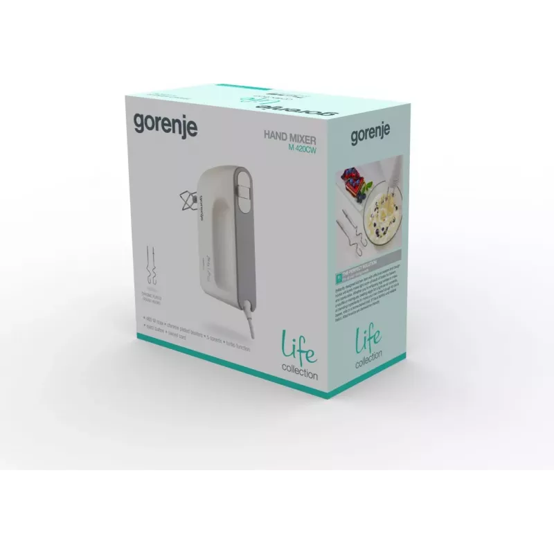 Gorenje Handmixer M420CW 450 W 5 Stufen Turbo Weiß