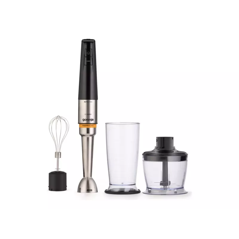 Gorenje HBX1200EB 1200 W Hand Blender with Plastic Jar, 0.8 L, Stainless Steel Shaft, Black