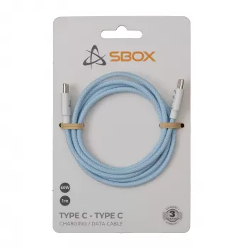 SBOX USB-C auf USB-C Kabel 1m Blau - Laden & Datensynchronisation