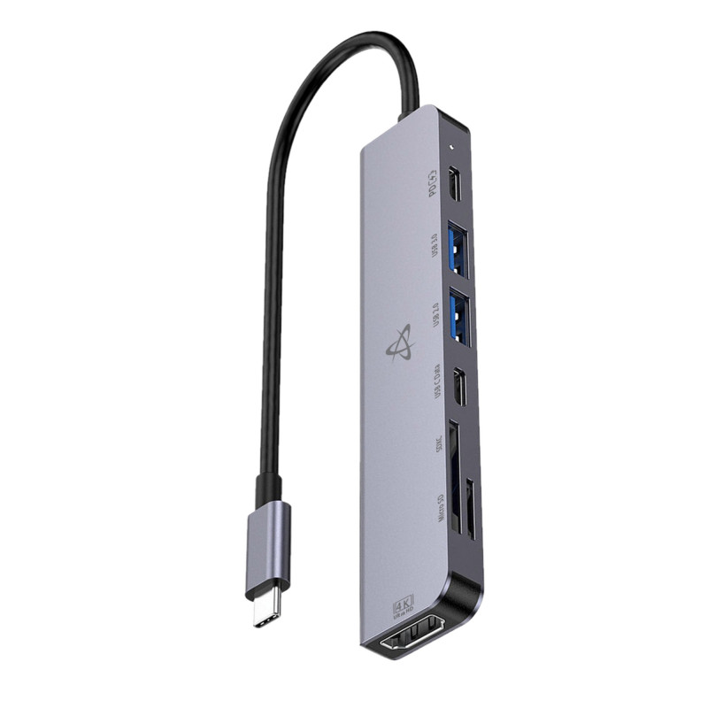SBOX H-999 7-in-1 USB-C Hub Space Gray