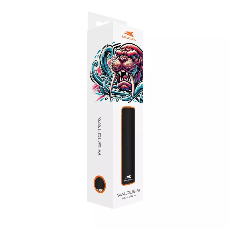 Baracuda WALRUS-M BGMP-081 Gaming-Mauspad Schwarz/Orange 300x250