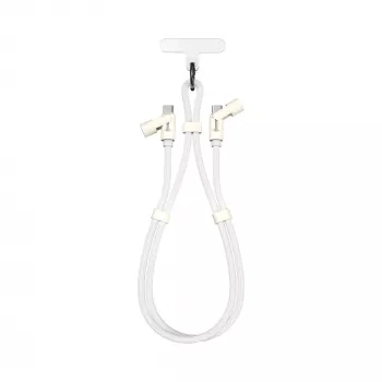 SBOX Lanyard White USB-C auf USB-C Kabel 1,5 m Weiß