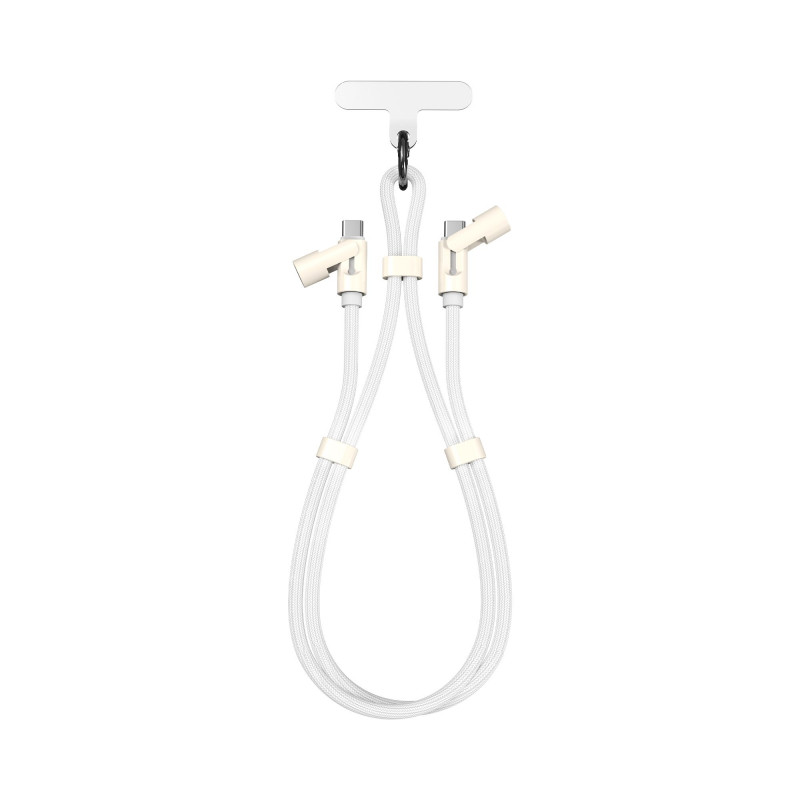 SBOX Lanyard White USB-C auf USB-C Kabel 1,5 m Weiß