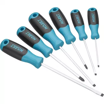 HAZET Schraubendreher-Set 811/6, 6-teilig, Blau/Schwarz, rutschfest