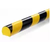 Durable S32R Bodenkabelschutz, PVC, Schwarz/Gelb, abgerundet, 1000 mm