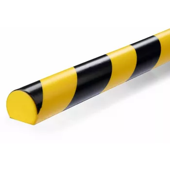 Durable S32R Bodenkabelschutz, PVC, Schwarz/Gelb, abgerundet, 1000 mm