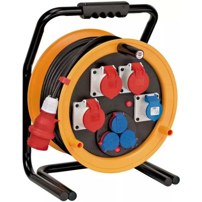 Brennenstuhl 1319110010 Kabeltrommel 40m H07RN-F 3G2.5 IP44 4x Schuko Schwarz/Orange