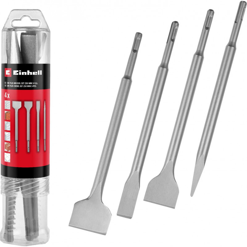EINHELL-KWB SDS-plus Meißel-Set 250 mm, 4-teilig