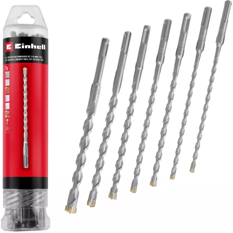 EINHELL-KWB SDS-plus Hammerbohrer-Set, Ø 6-14 mm (7-teilig, 210 mm)