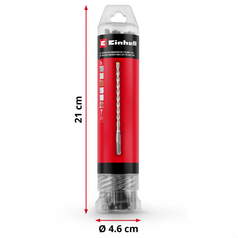 EINHELL-KWB SDS-plus Hammerbohrer-Set, Ø 6-14 mm (7-teilig, 210 mm)