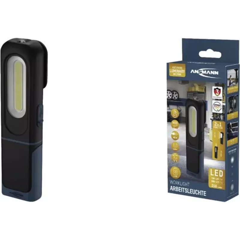 ANSMANN WL350R LED Akku-Flutlicht Schwarz, 1800 Lux, 350 Lumen, 1 Stück (1600-0706)