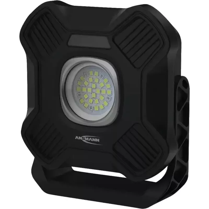 ANSMANN WL2000R Wiederaufladbare LED-Arbeitsleuchte, Schwarz, 20W, 2000lm, mit Magnet, Aufhängehaken, Stativ - 1 Stück (1600-0755)