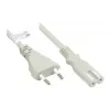 GoodConnections Euro-Netzkabel Eurostecker Typ C (gerade) auf C7/Euro 8 Buchse (gerade), Grau, 0,75 mm², 5 m, Good Connections® (P0370-GR050)