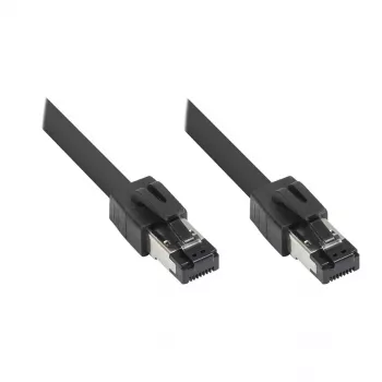 GoodConnections RNS® Cat.8.1 S/FTP Patchkabel, 0,5m, Schwarz, LSZH, 40 Gbit/s, 2000 MHz