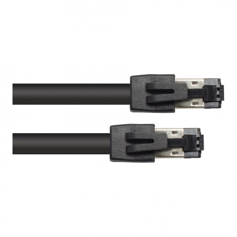 GoodConnections RNS® Cat.8.1 S/FTP Patchkabel, 0,5m, Schwarz, LSZH, 40 Gbit/s, 2000 MHz