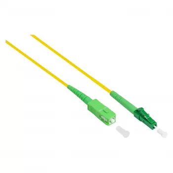 Good Connections OS2 Simplex Fiber Optic Patch Cable LC/SC SM 9/125 0.5m Yellow