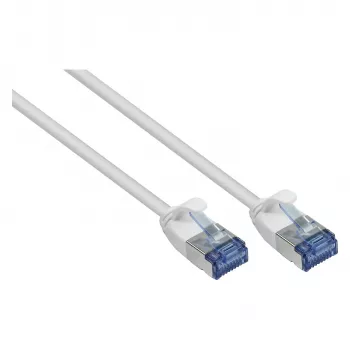 GoodConnections RNS Patchkabel SlimLine Cat.6A U/FTP PiMF LSZH 500MHz Kupfer Weiß 3m