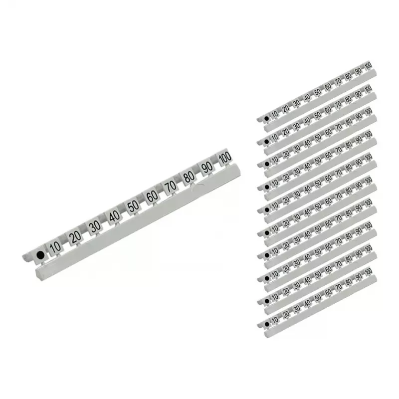 GoodConnections Nummernmarkierer für LC-Glasfaserkabel, Markierung 10 bis 254,00 cm in Zehnerschritten, 10-teiliges Set, Good Connections® (GC-N0071)