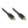 GoodConnections Mini DisplayPort 1.2 Kabel, Stecker auf Stecker, vergoldet, schwarz, 1 m